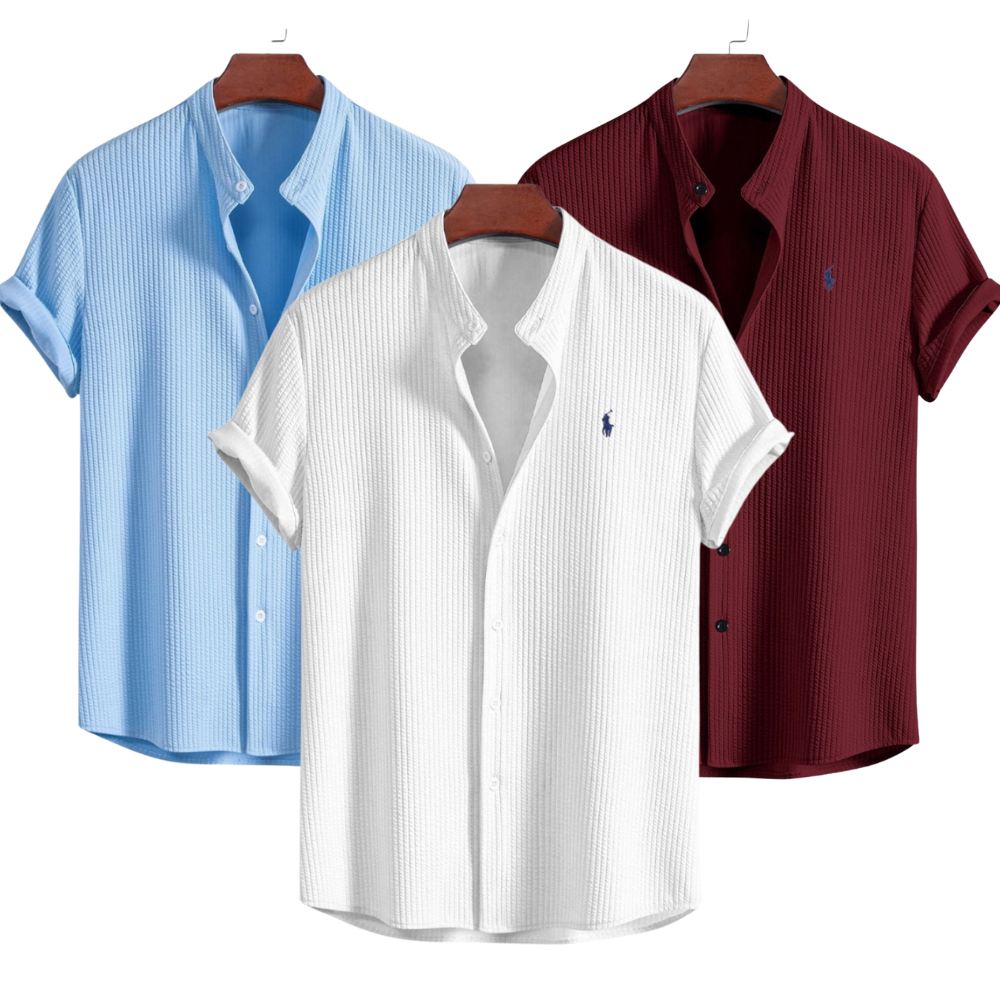 [1 kaufen, 3 erhalten] Luxuriöses Poloshirt mit Kragen
