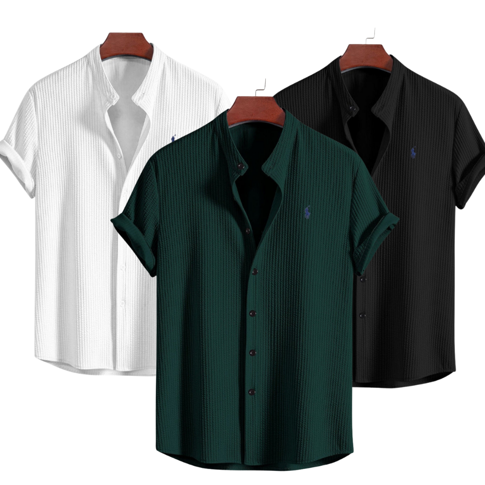 [1 kaufen, 3 erhalten] Luxuriöses Poloshirt mit Kragen